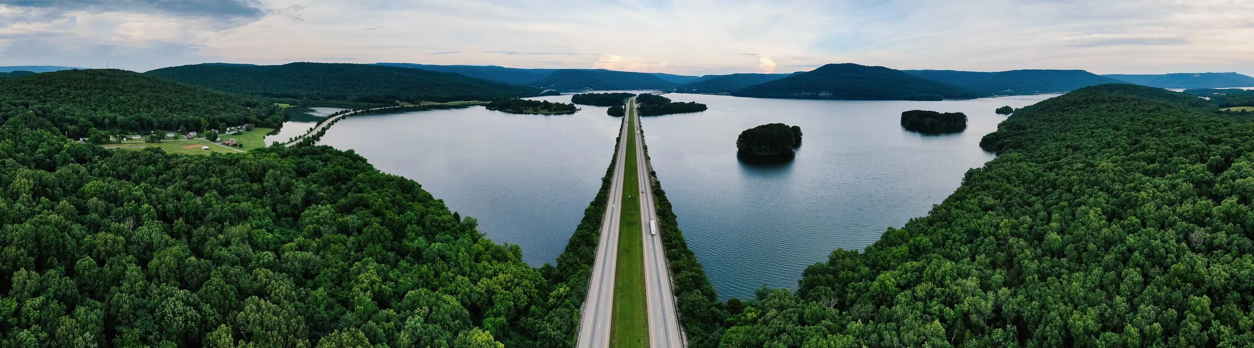 Highway crossing through the Appalachian landscape
